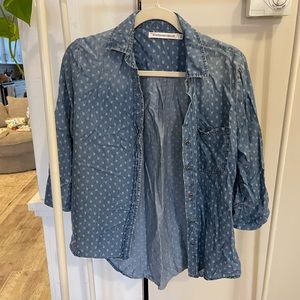 Chambray top, Jean top, button down